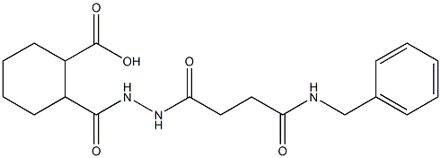 2-({2-[4-(benzylamino)-4-oxobutanoyl]hydrazino}carbonyl)cyclohexanecarboxylic acid 구조식 이미지