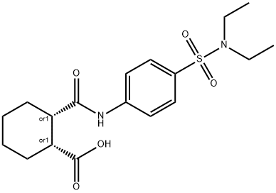 2-({4-[(diethylamino)sulfonyl]anilino}carbonyl)cyclohexanecarboxylic acid Structure