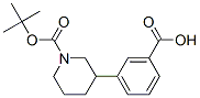 1-Boc-3-(3-Carboxyphenyl) Piperidine Structure