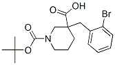 1-Boc-3-(2- bromobenzyl) Piperidine-3-Carboxylic Acid Structure
