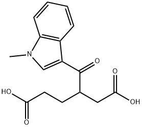 3-(1-methyl-1H-indole-3-carbonyl)hexanedioic acid 구조식 이미지