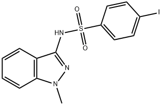 4-Iodo-N-(1-methyl-1H-indazol-3-yl)benzenesulfonamide Structure
