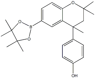 4-[2,2,4-Trimethyl-6-(tetramethyl-1,3,2-dioxaborolan-2-yl)-3,4-dihydro-2H-1-benzopyran-4-yl]ph Structure