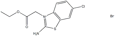2-Amino-6-chloro-3-(2-ethoxy-2-oxoethyl)benzo[d]thiazol-3-ium bromide Structure