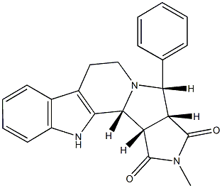 (2R,3S,7R,8S)-5-Methyl-8-phenyl-5,9,19- triazapentacyclo[10.7.0.0^{2,9}.0^{3,7}.0^{13,18}]nona Structure