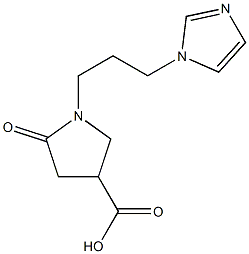 1-[3-(1H-imidazol-1-yl)propyl]-5-oxopyrrolidine-3-carboxylic acid 구조식 이미지