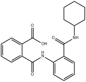 2-({2-[(cyclohexylamino)carbonyl]anilino}carbonyl)benzoic acid Structure