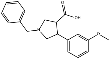 1-BENZYL-4-(3-METHOXY-PHENYL)-PYRROLIDINE-3-CARBOXYLIC ACID Structure