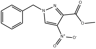 methyl 1-benzyl-4-nitro-1H-pyrazole-3-carboxylate 구조식 이미지