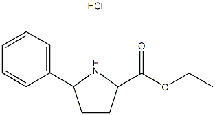 Ethyl 5-phenyl-2-pyrrolidinecarboxylate hydrochloride Structure