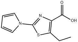 5-Ethyl-2-(1H-pyrrol-1-yl)-1,3-thiazole-4-carboxylic acid 구조식 이미지