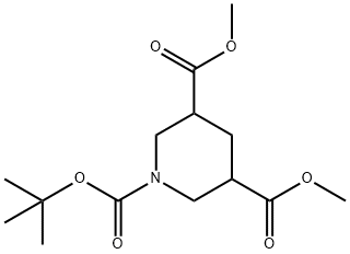 1-(tert-Butyl) 3,5-dimethyl 1,3,5-piperidinetricarboxylate 구조식 이미지