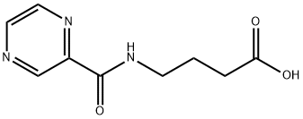 4-[(pyrazin-2-ylcarbonyl)amino]butanoic acid 구조식 이미지