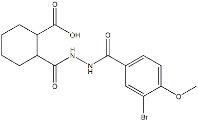 2-{[2-(3-bromo-4-methoxybenzoyl)hydrazino]carbonyl}cyclohexanecarboxylic acid 구조식 이미지