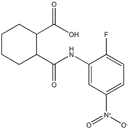 2-({2-fluoro-5-nitroanilino}carbonyl)cyclohexanecarboxylic acid 구조식 이미지