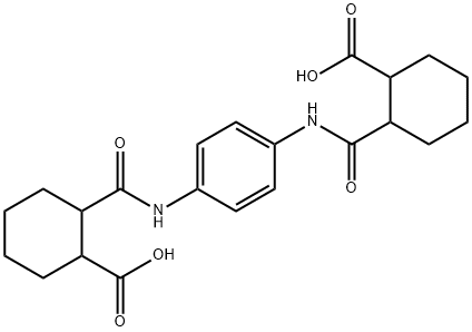 2-[(4-{[(2-carboxycyclohexyl)carbonyl]amino}anilino)carbonyl]cyclohexanecarboxylic acid 구조식 이미지