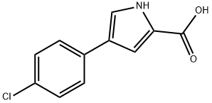 4-(4-클로로페닐)-1H-피롤-2-카르복실산 구조식 이미지