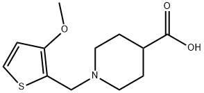 1-[(3-Methoxythien-2-yl)methyl]piperidine-4-carboxylic acid Structure