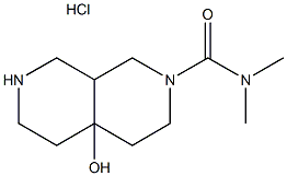 4a-Hydroxy-N,N-dimethyloctahydro-2,7-naphthyridine-2(1H)-carboxamide hydrochloride Structure