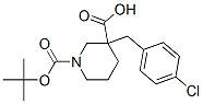 1-BOC-3-(4-CHLORO-BENZYL)-PIPERIDINE-3-CARBOXYLIC ACID Structure