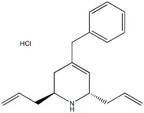 (2S,6S)-2,6-diallyl-4-benzyl-1,2,3,6-tetrahydropyridine hydrochloride Structure