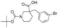 1-Boc-3-(3- bromobenzyl) Piperidine-3-Carboxylic Acid Structure