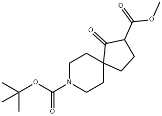 8-Azaspiro[4.5]decane-2,8-dicarboxylic acid, 1-oxo-, 8-(1,1-dimethylethyl) 2-methyl ester Structure