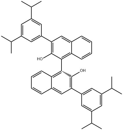 (R)-3,3'-Bis(3,5-diisopropylphenyl)-[1,1'-binapthalene]-2,2'-diol Structure