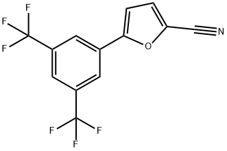 5-[3,5-Bis(trifluoromethyl)phenyl]-2-furonitrile Structure