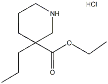 Ethyl 3-propyl-3-piperidinecarboxylate hydrochloride 구조식 이미지