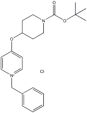 1-Benzyl-4-({1-[(tert-butoxy)carbonyl]piperidin-4-yl}oxy)pyridin-1-ium chloride 구조식 이미지