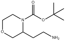 tert-Butyl 3-(2-aminoethyl)-4-morpholinecarboxylate 구조식 이미지
