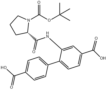 1283676-82-3 2-(1-(tert-butoxycarbonyl)pyrrolidine-2-carboxamido)-[1,1'-biphenyl]-4,4'-dicarboxylic acid