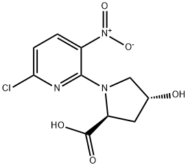 1-(6-chloro-3-nitro-2-pyridinyl)-4-hydroxy-2-pyrrolidinecarboxylic acid Structure