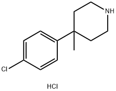 4-(4-Chlorophenyl)-4-methylpiperidine hydrochloride Structure