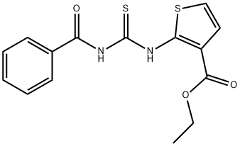 Ethyl 2-(3-benzoylthioureido)thiophene-3-carboxylate 구조식 이미지