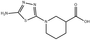 1-(5-Amino-1,3,4-thiadiazol-2-yl)piperidine-3-carboxylic acid Structure