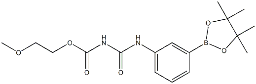 3-(3-((2-Methoxyethoxy)carbonyl)ureido)-phenylboronic acid pinacol ester Structure