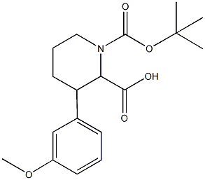 1-N-BOC-3-(3-METHOXYPHENYL)-PIPECOLIC ACID Structure