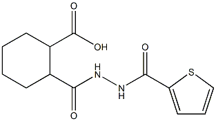 2-{[2-(2-thienylcarbonyl)hydrazino]carbonyl}cyclohexanecarboxylic acid Structure