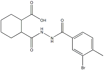 2-{[2-(3-bromo-4-methylbenzoyl)hydrazino]carbonyl}cyclohexanecarboxylic acid 구조식 이미지