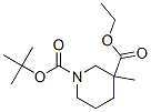 Ethyl 1-Boc-3-methylpiperidine-3-carboxylate Structure