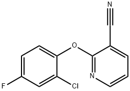 2-(2-Chloro-4-fluorophenoxy)nicotinonitrile Structure