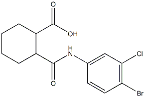 2-[(4-bromo-3-chloroanilino)carbonyl]cyclohexanecarboxylic acid 구조식 이미지