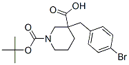 1-Boc-3-(4-bromobenzyl) Piperidine-3-Carboxylic Acid Structure