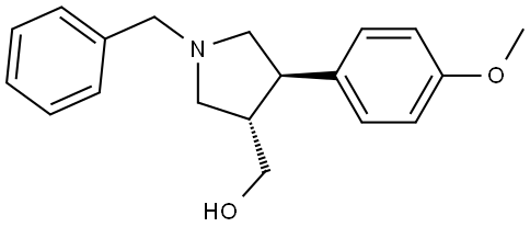 ((3S,4R)-1-benzyl-4-(4-methoxyphenyl)pyrrolidin-3-yl)methanol Structure