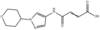4-Oxo-4-[(1-tetrahydro-2H-pyran-4-yl-1H-pyrazol-4-yl)amino]but-2-enoic acid Structure