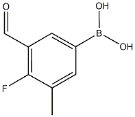 4-Fluoro-3-formyl-5-methylphenylboronic acid 구조식 이미지