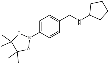 4-(Cyclopentyl)aminomethyl phenylboronic acid pinacol ester Structure