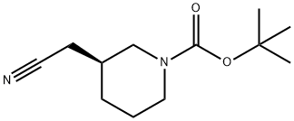 (S)-1-Boc-3-(Cyanomethyl)Piperidine 구조식 이미지